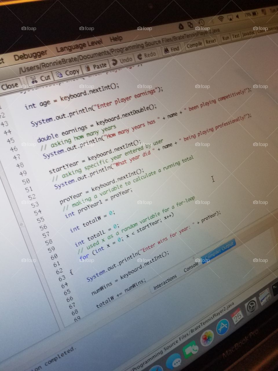 Simple coding I was practicing in class.