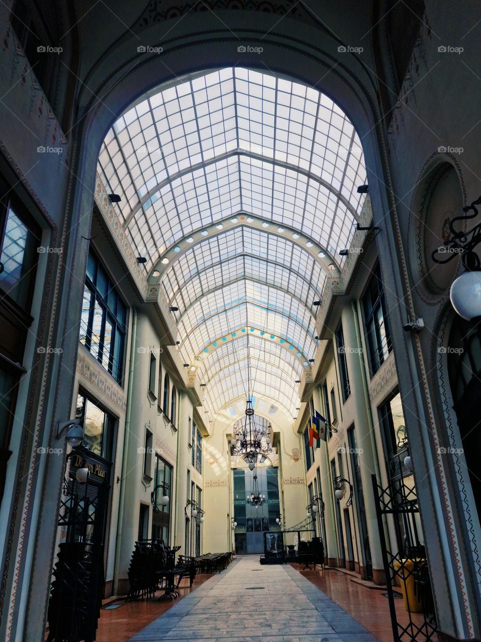 the interior of the black eagle palace in Oradea