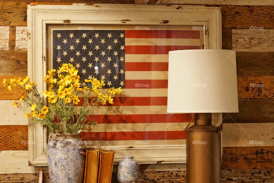 Simple Patriotic American Home Interior Decorations