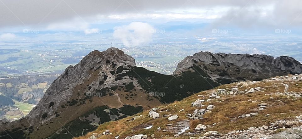 Mountain panorama Giewont hill