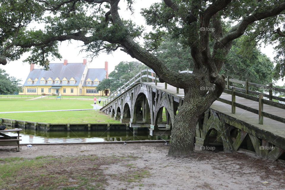 Currituck lighthouse Summer Day at the Bridge,  NC