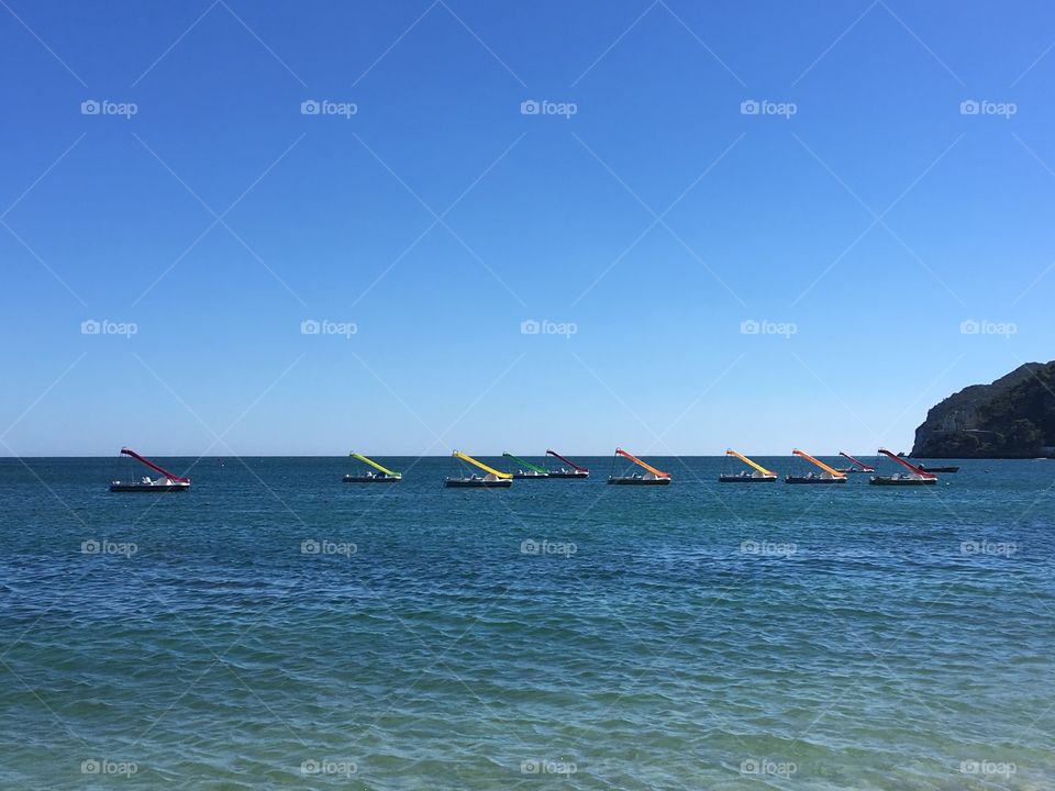 Boats, recreation in the sea 