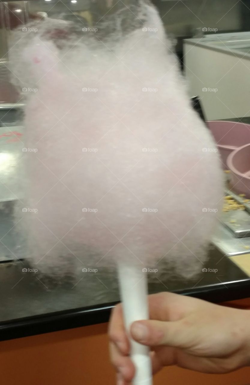 cotton candy at Golden Corral