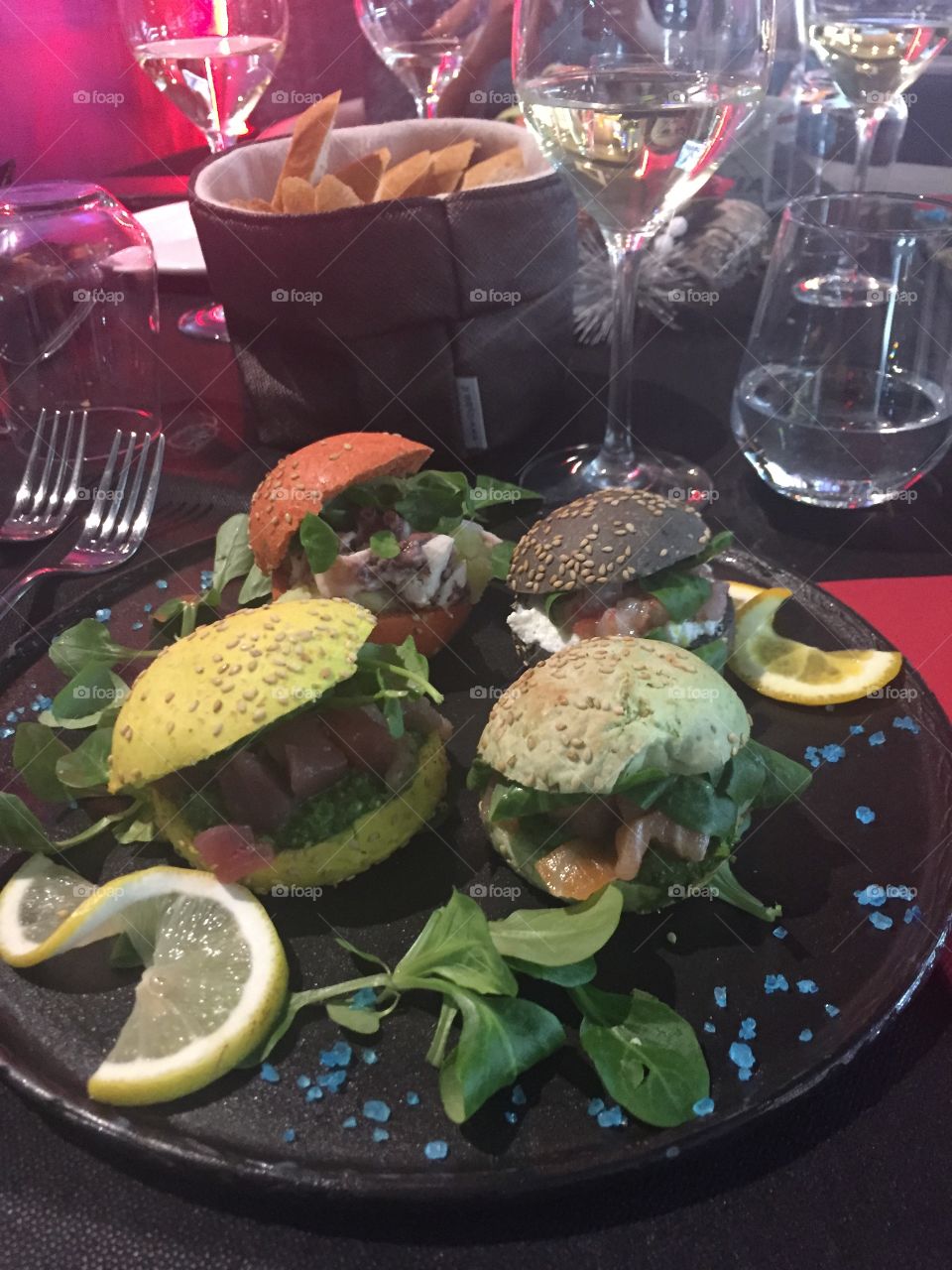 Comfort food with different types of fish