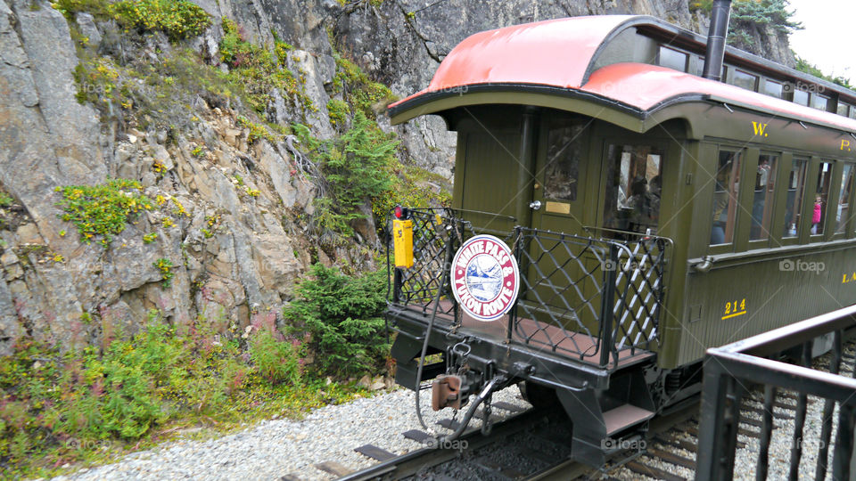 White Pass & Yukon Route Train Car. Skagway, Alaska, September 2013