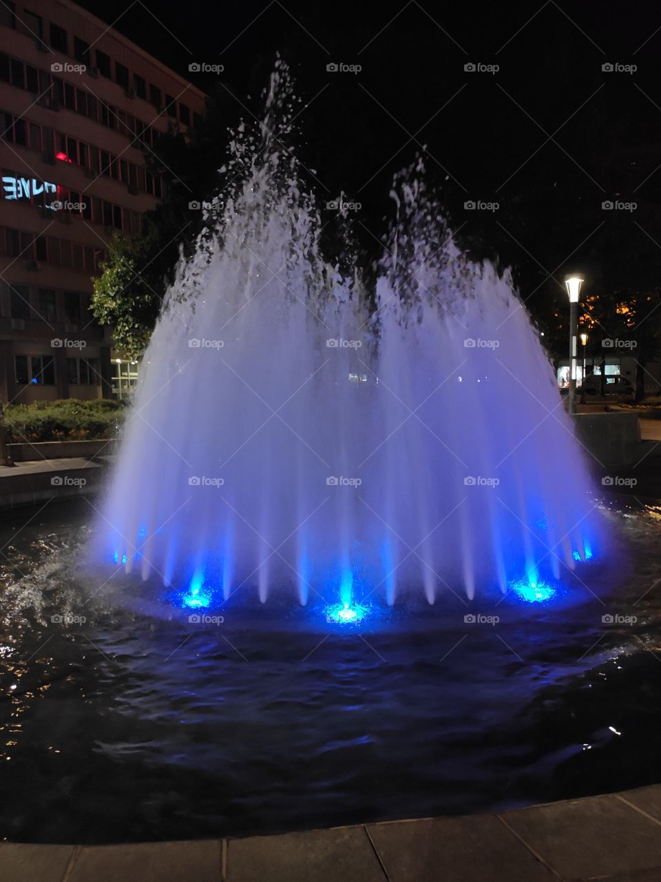 Serbia2go: Belgrade Nikola Pasic square fountain night scenery