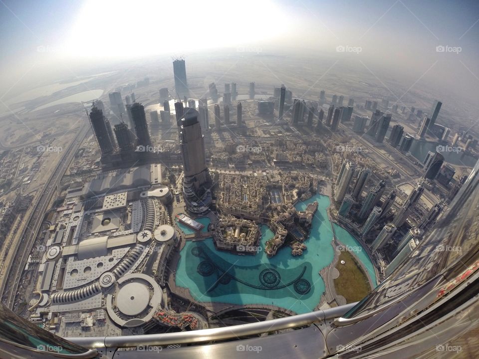 Cityscape seen from burj khalifa at day