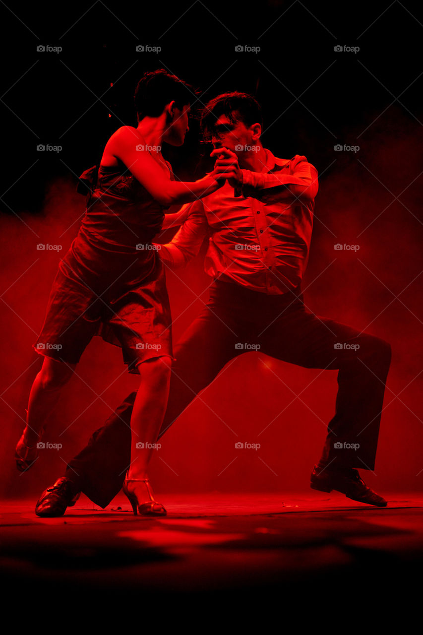 Aerial Tango dancers