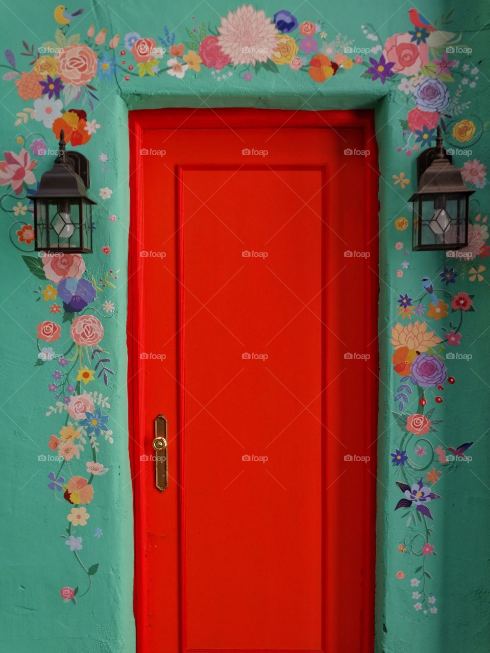 Cozy And Colorful Home Doorway