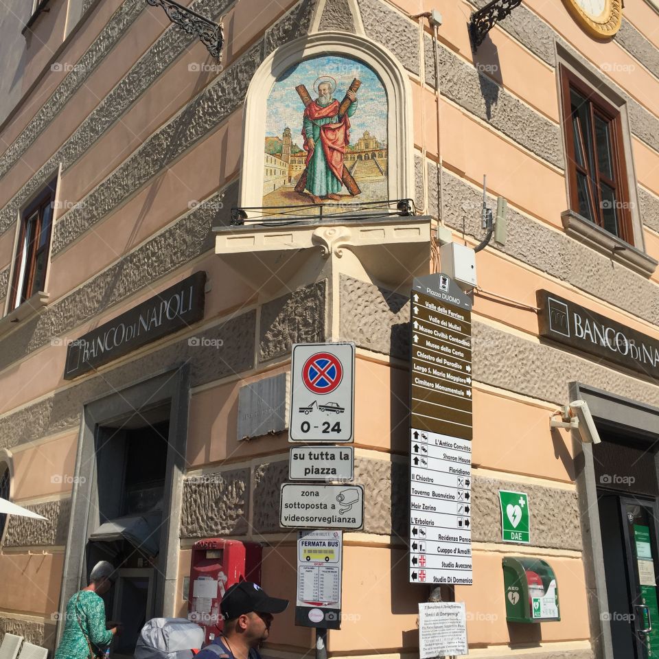Street corner amalfi, italy
