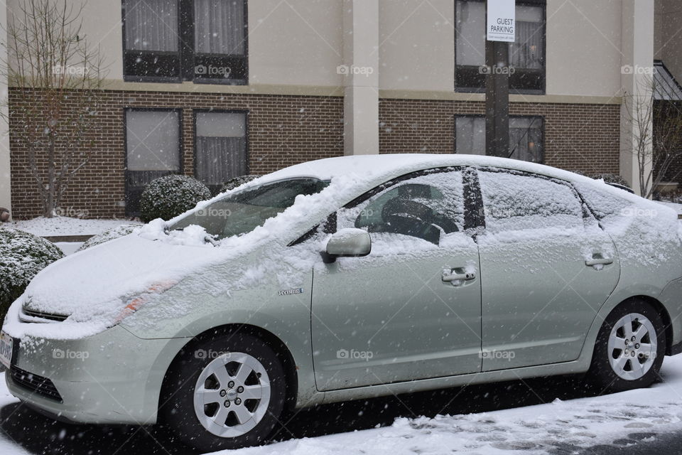 Snowy Prius
