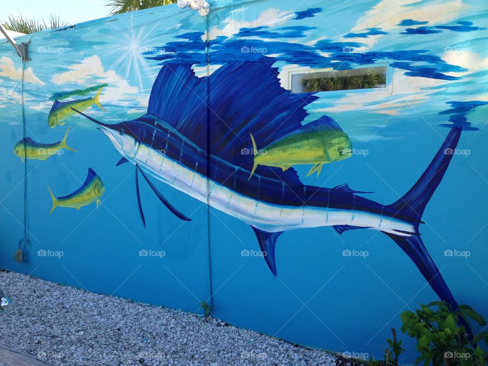 Swordfish mural