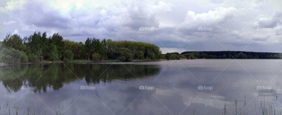 spring landscape lake beautiful nature