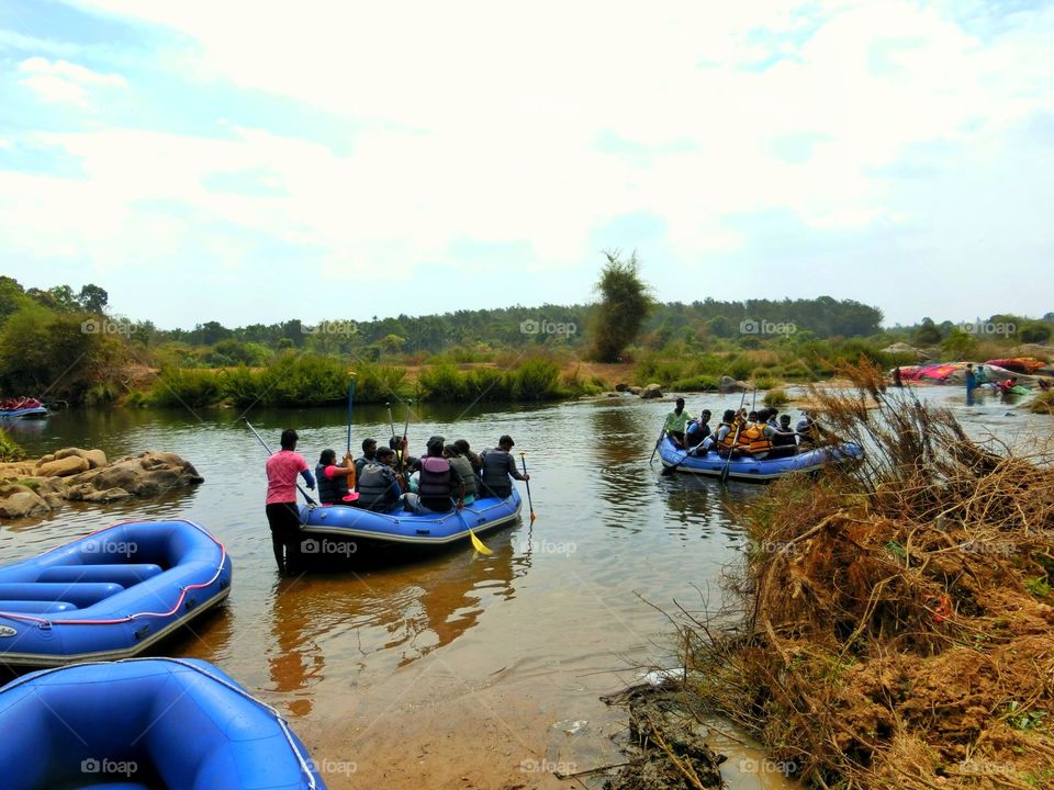 rafting moving after the start this journey very
