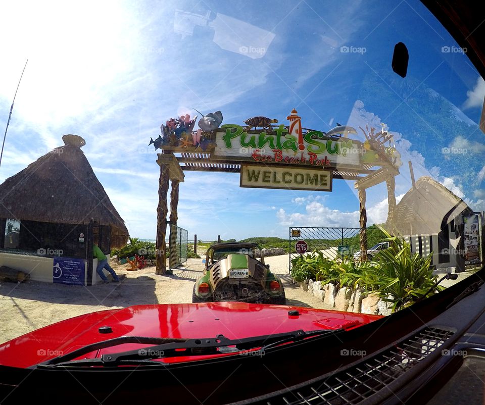 going To punta sur natural park (kozumel island ) Mexico by jeep