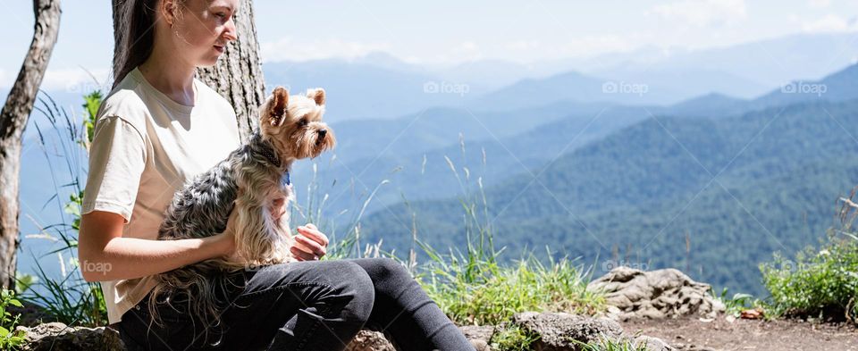 woman with dog