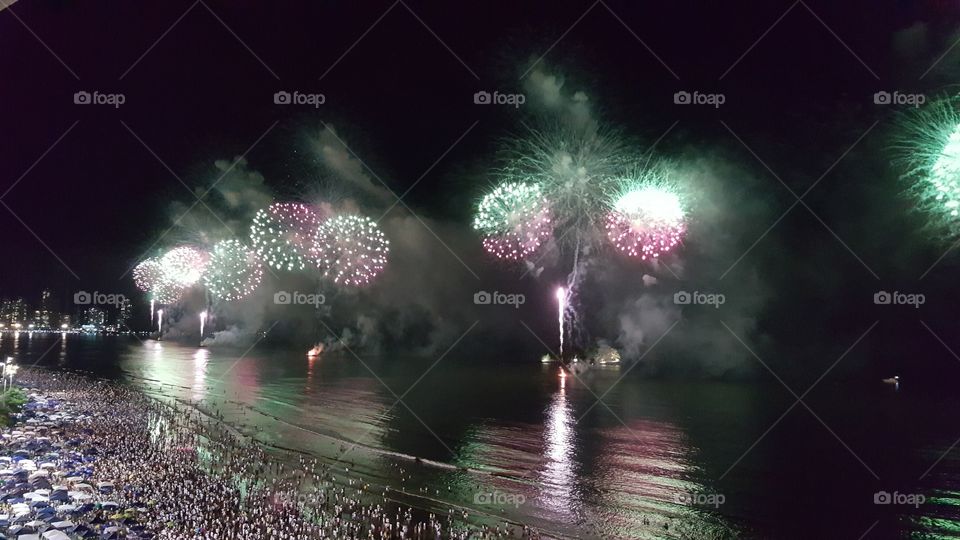 Fireworks at the beach