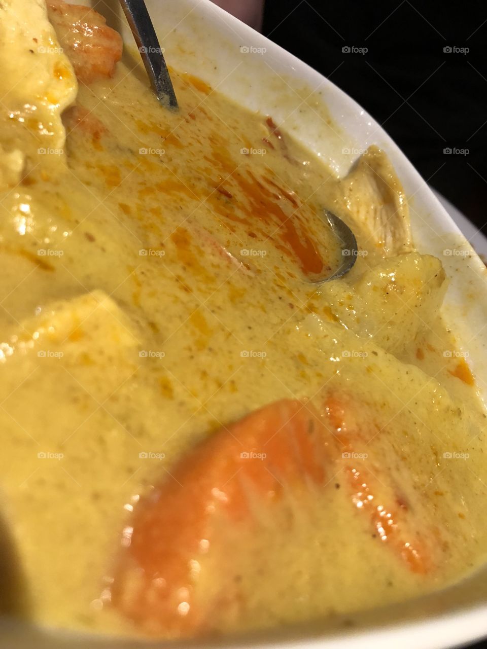 Delicious yellow curry with a hint of spice is the perfect warm meal for a cold winter night. 