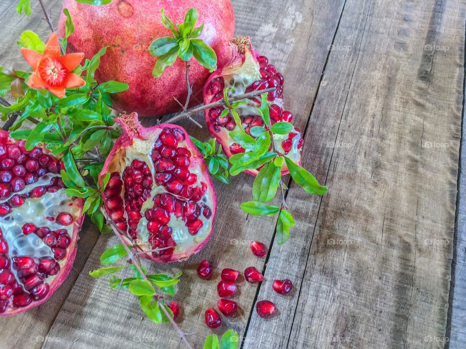 Pomegranate fruits 