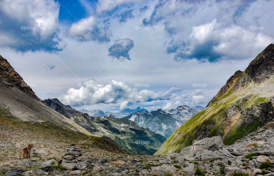 mountain pass, swiss/italian border. 