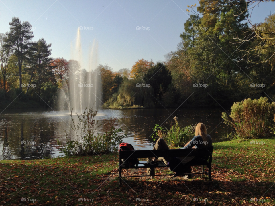 park fountain fall love by ips