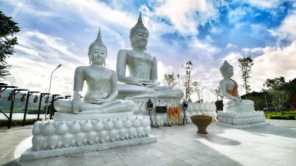 Statue of Buddha in Kanchanaburi Thailand 