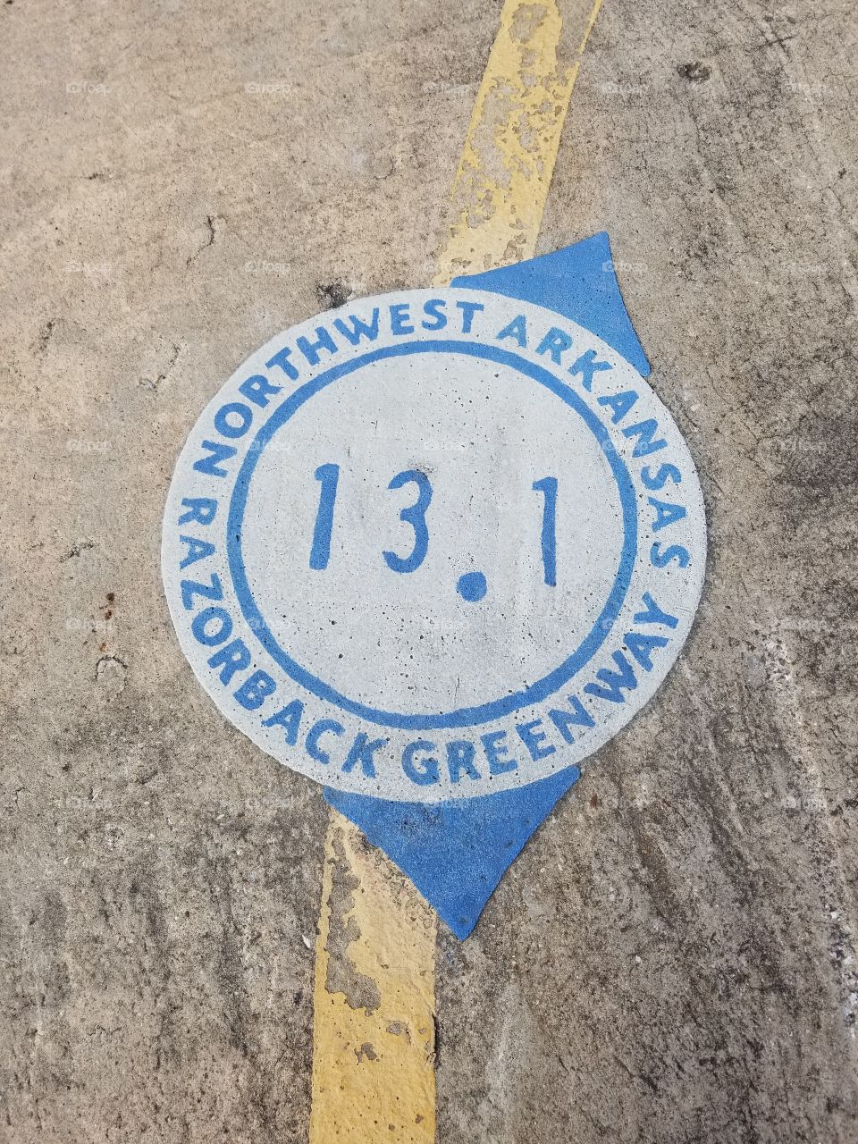 Bike Trail Marker. Community and working together makes a difference. Caring and sharing