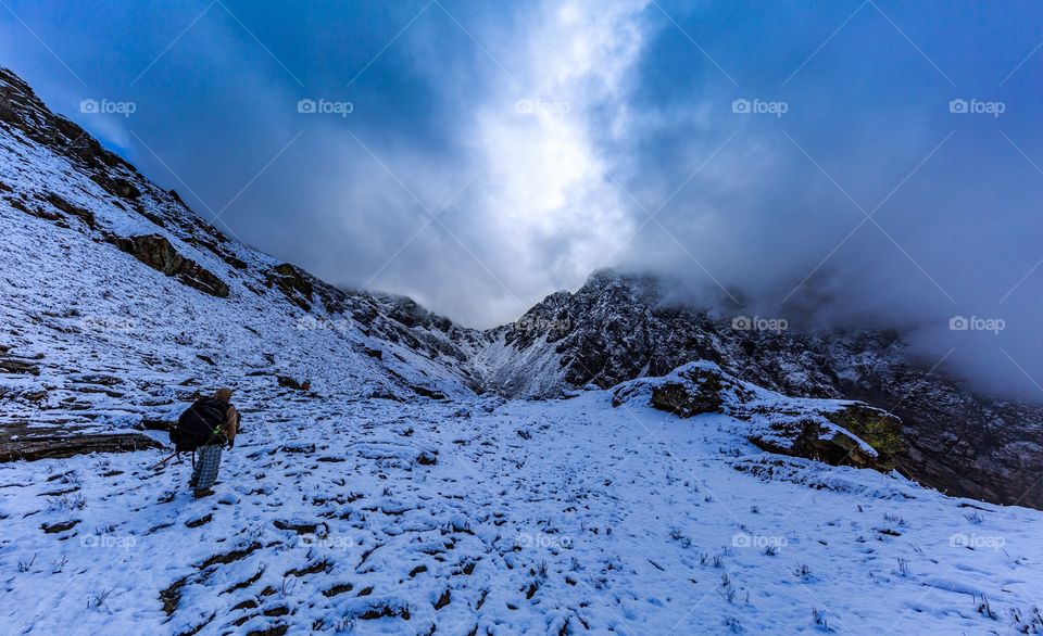 walking into the snowland...