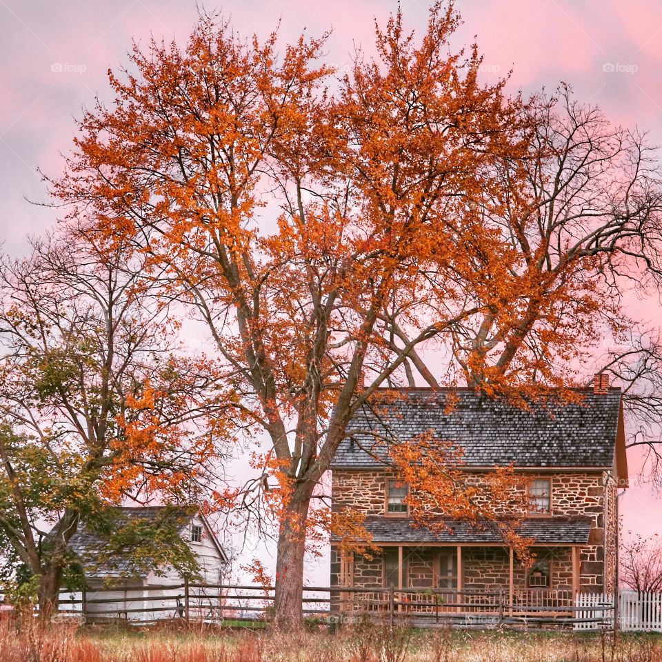 country house in autumn