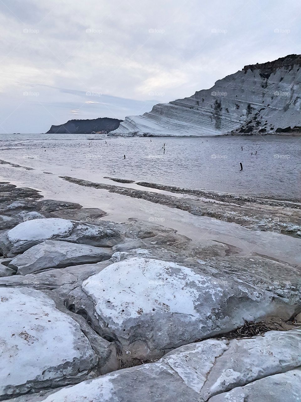 White rocks on the sea