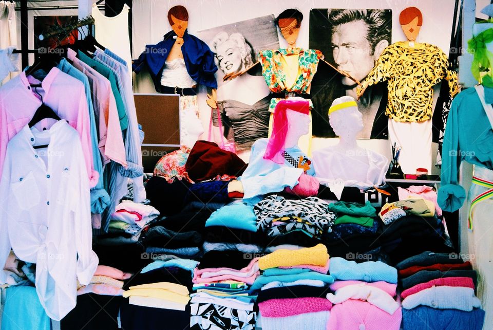 Eighties. Eighties retro clothes shop