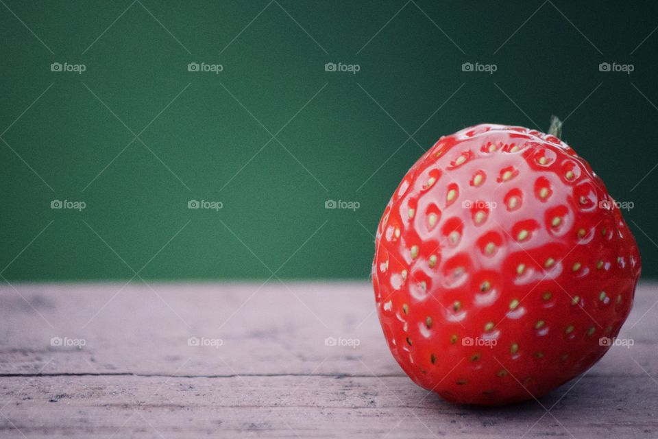 Red strawberry from the garden 