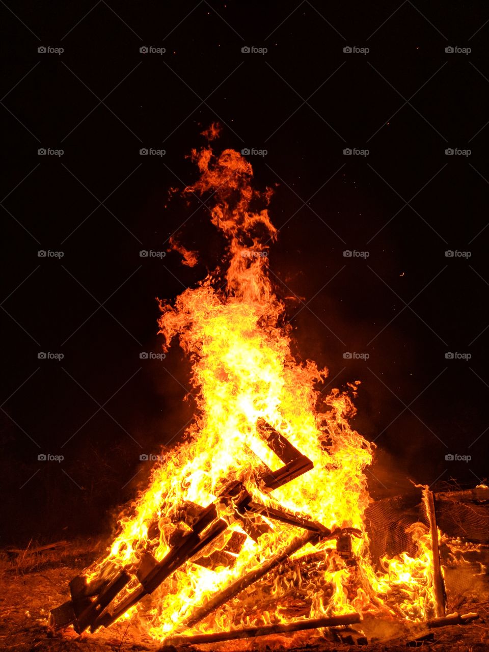 Bonfire in Rockport, TX