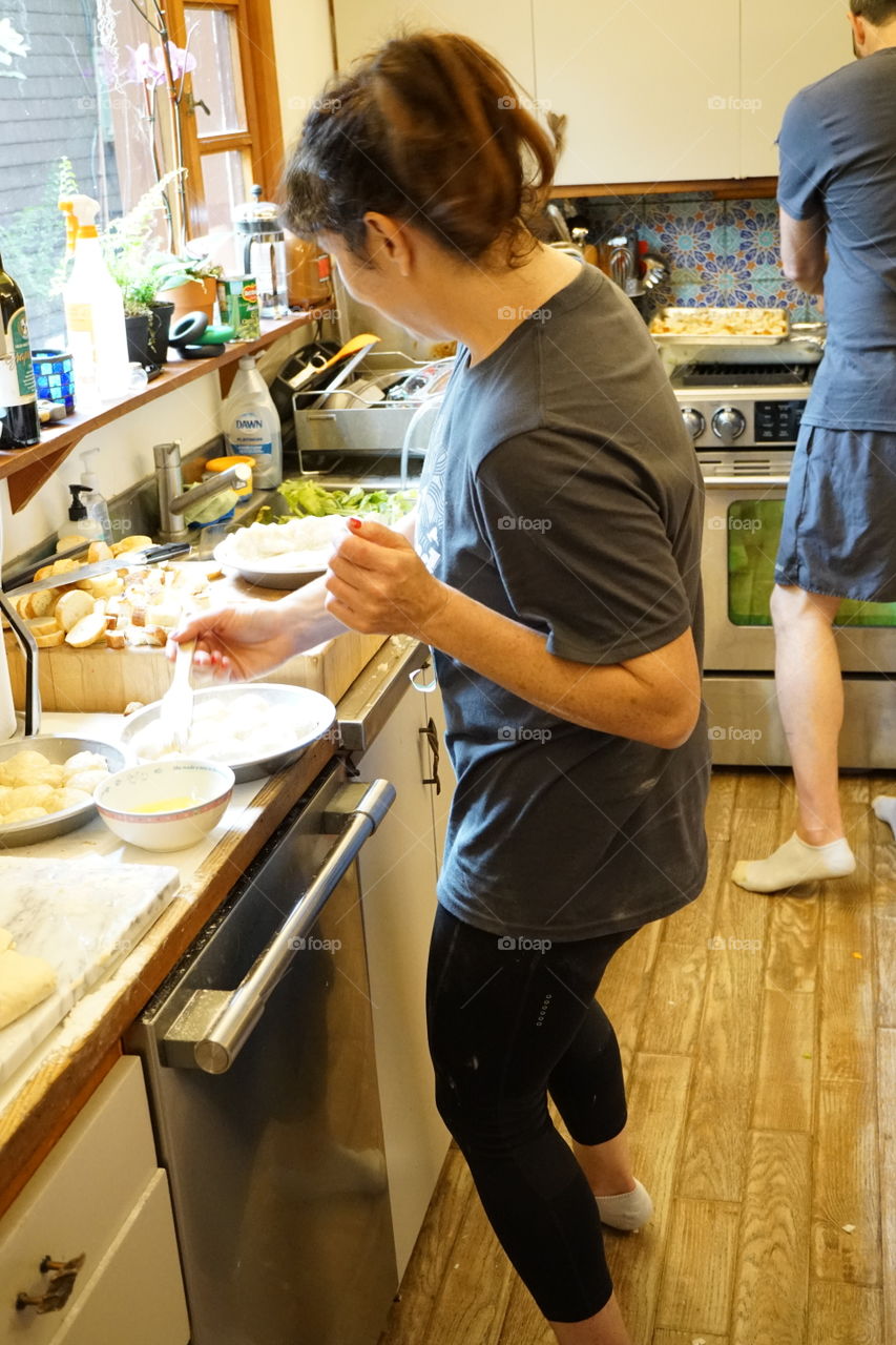 Indoors, Woman, Adult, Cooking, Counter