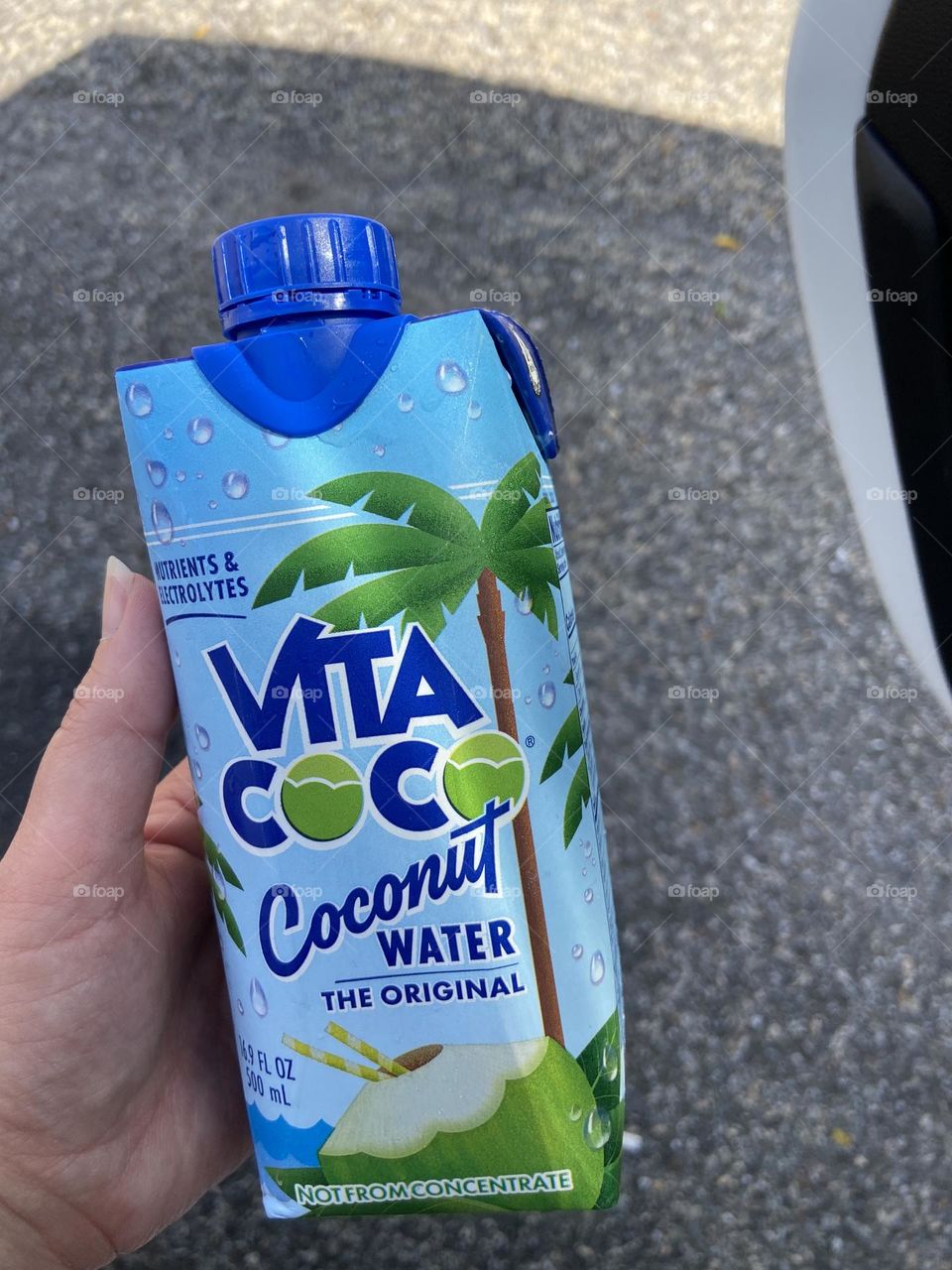 If I have to grab a drink on the go, and I don’t have a stainless steel thermos with me, I try to grab something in a non-plastic container that can be recycled. Vita Coco is one of my favorites and is also very hydrating on a hot day. 