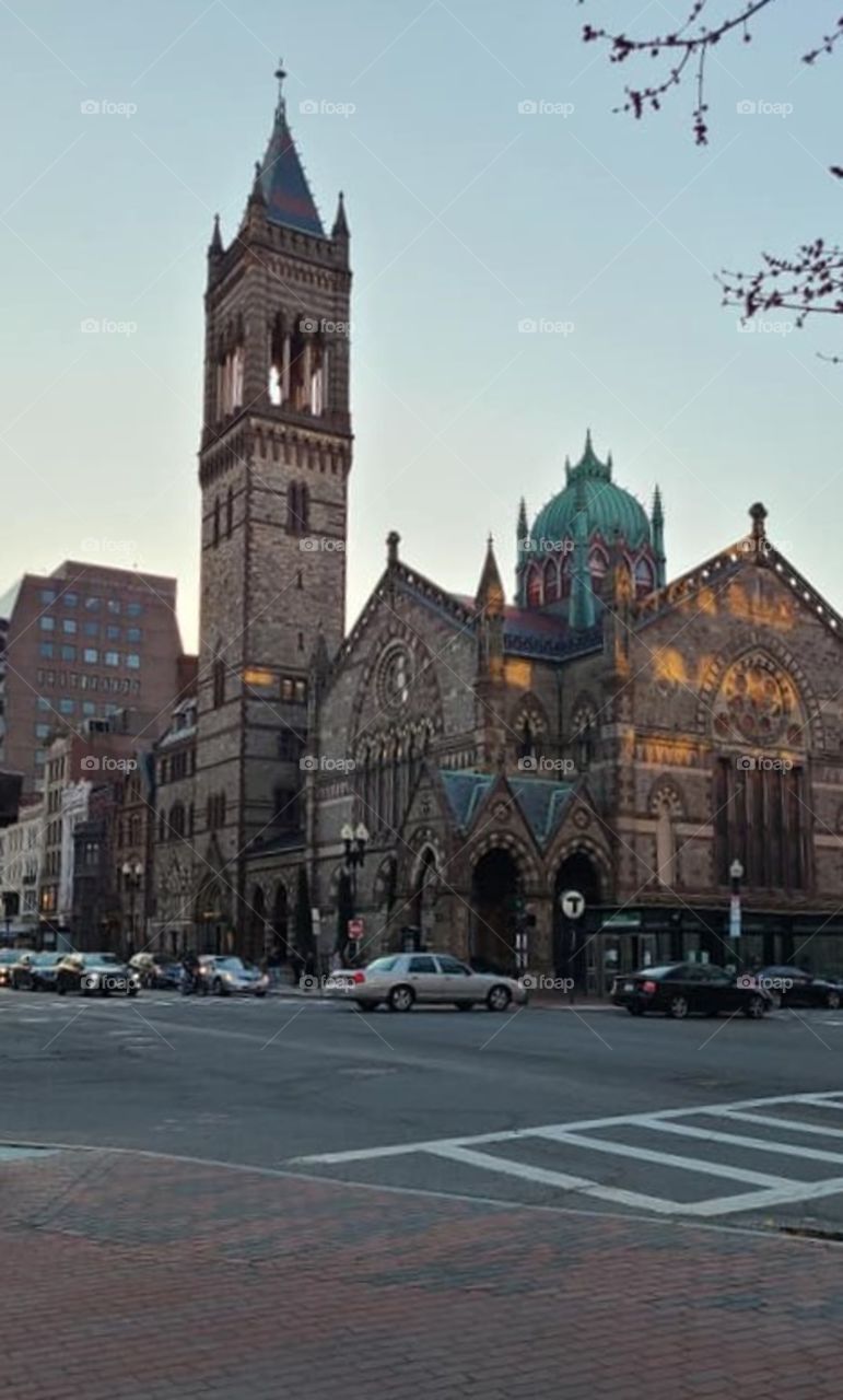 Beautiful Architecture of an Old Church in the City