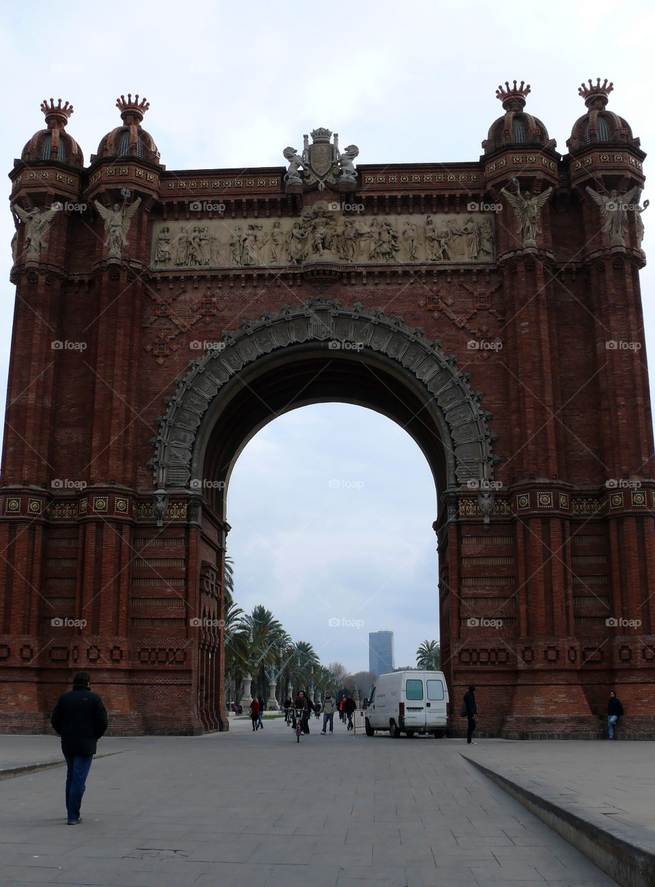 Arc de Triomf in Barcelona, Spain.