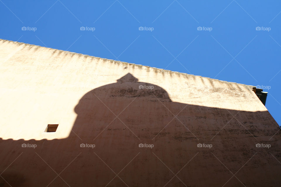 A shadow on a wall