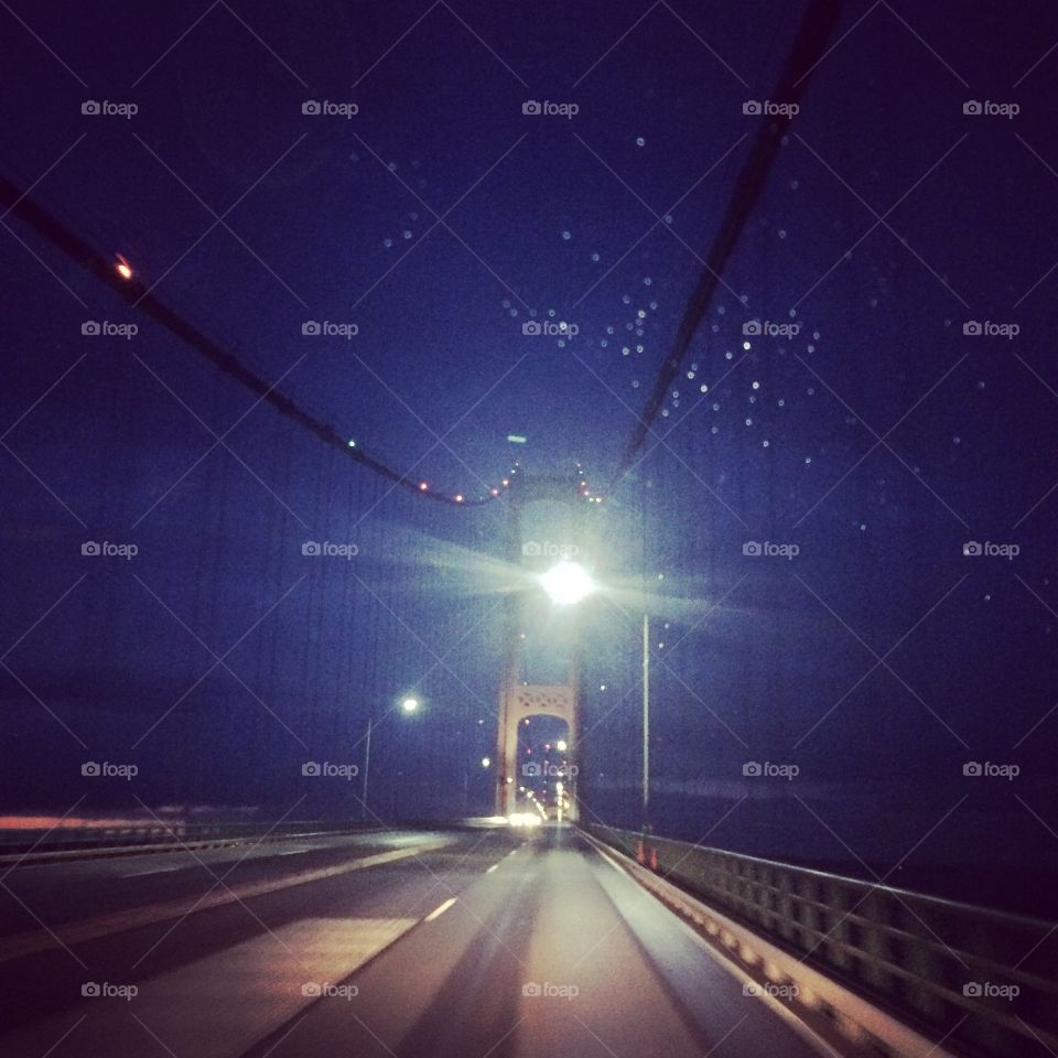 Mackinaw bridge at night 