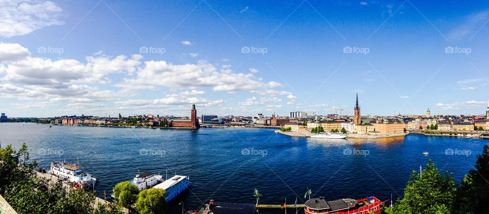 summer stockholm panorama