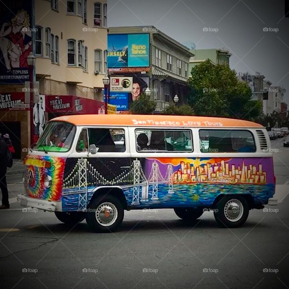 Colorful, peace and love, tour, San Francisco, color your day