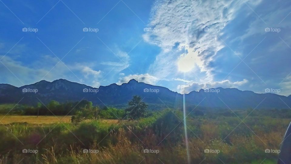 Landscape - sun and cloud