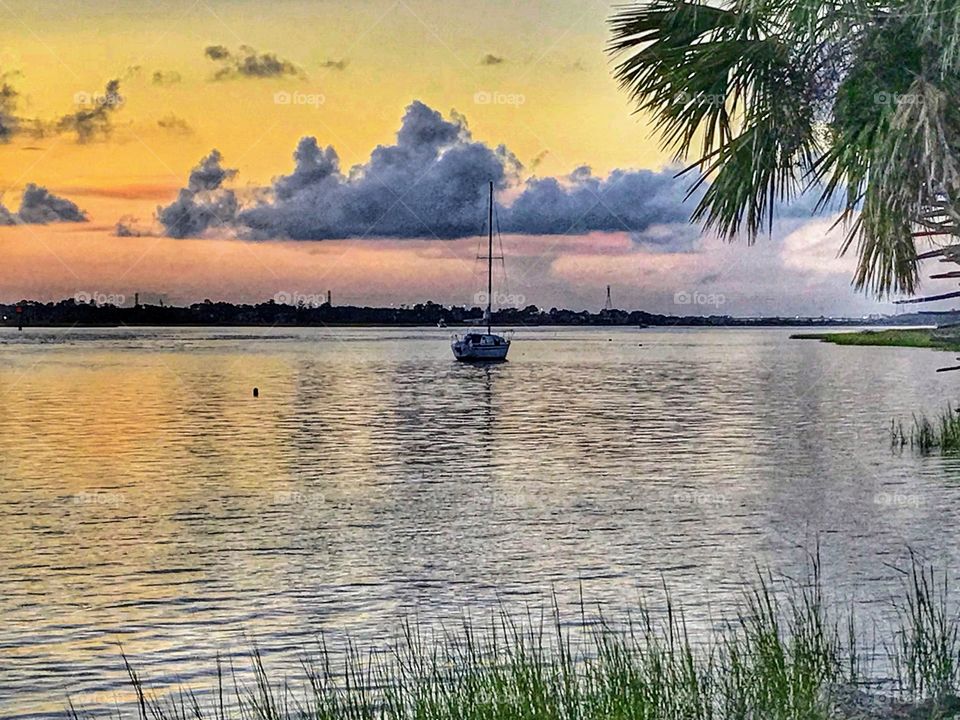 Sunset over Intracoastal Waterway 