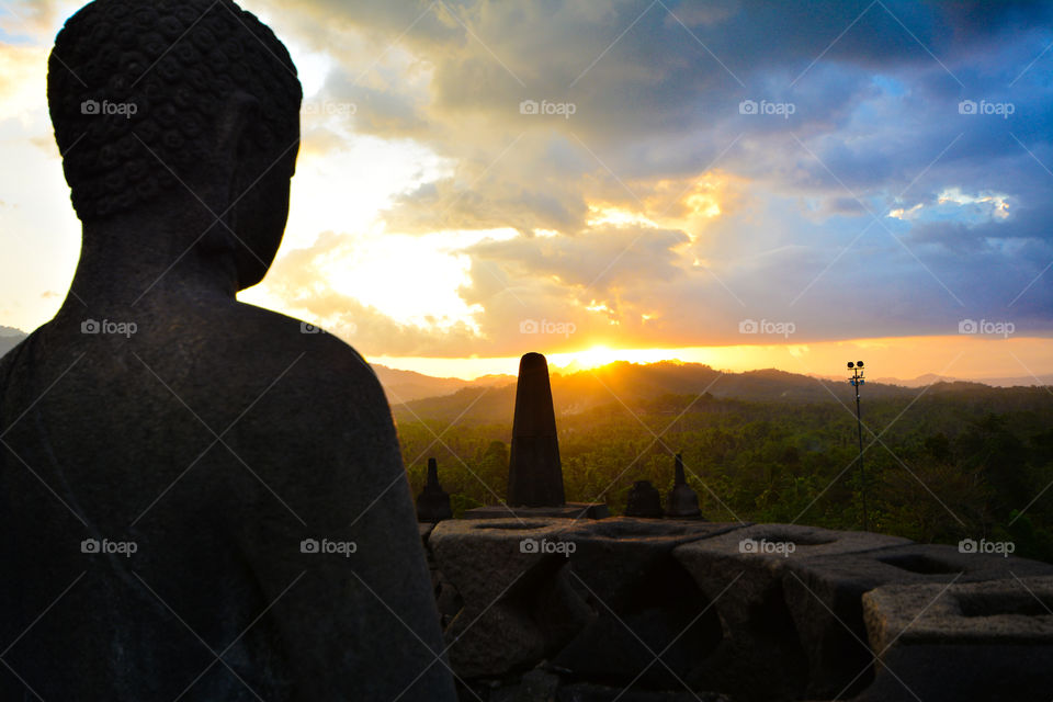 Borobudur sunset