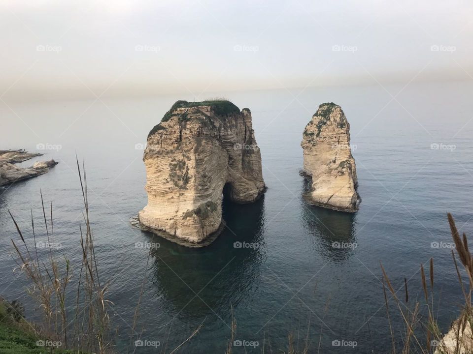raoucheh . grotto . giant rock in the middle of the ocean