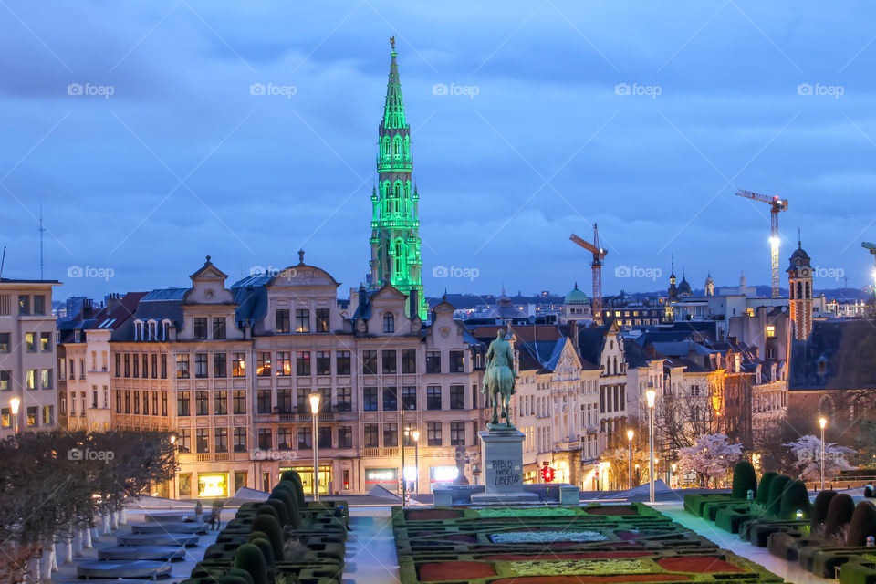 Brussels in the evening