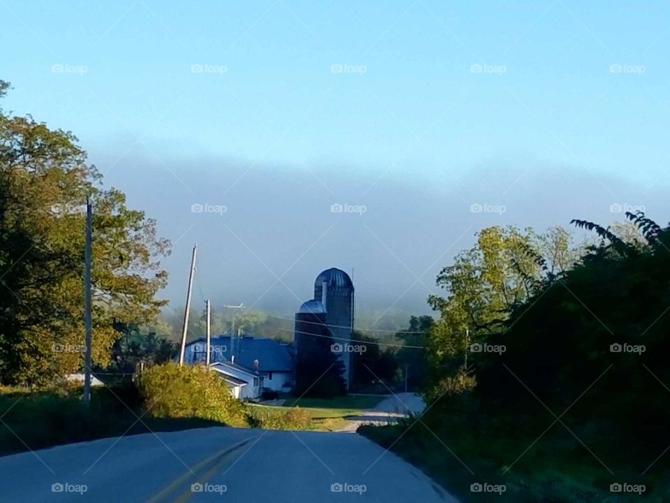 The morning fog in the valley.