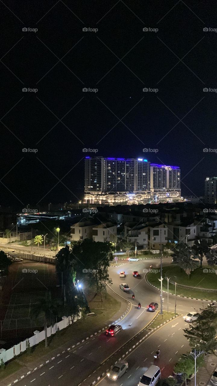 Night view in Bayan Lepas 