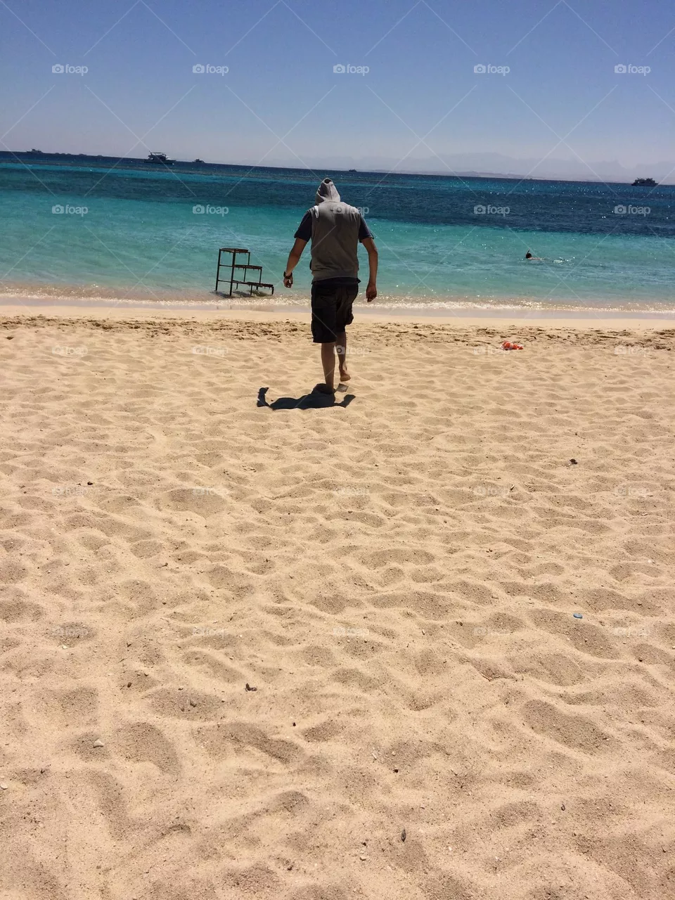 playing in the sand