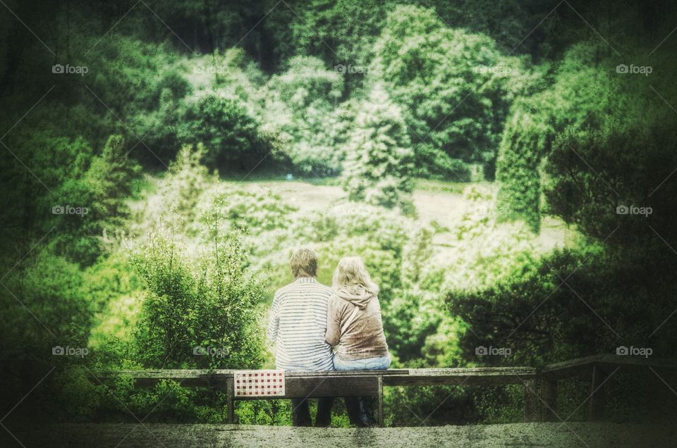 Couple . Couple in love man and woman looking at view